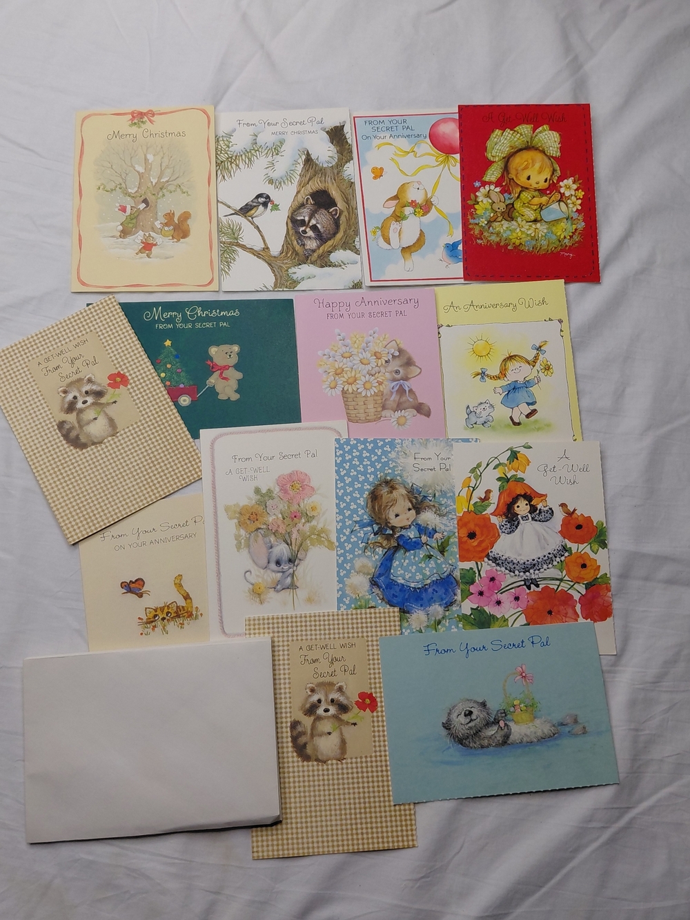 14 Hallmark 70s Betsy Clark Style Assorted Vintage Greeting Cards